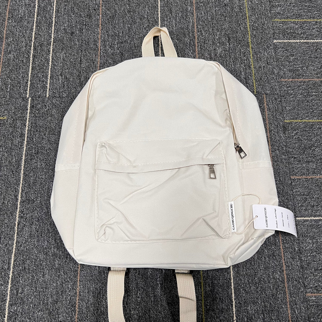 GAOBUQINGCHU school bags,book bags,Canvas School Laptop Backpack , Durable Rucksack, Travel Notebook Bag, for Men Women White